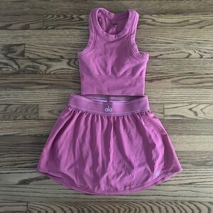Alo match point skirt + matching top SET. XS